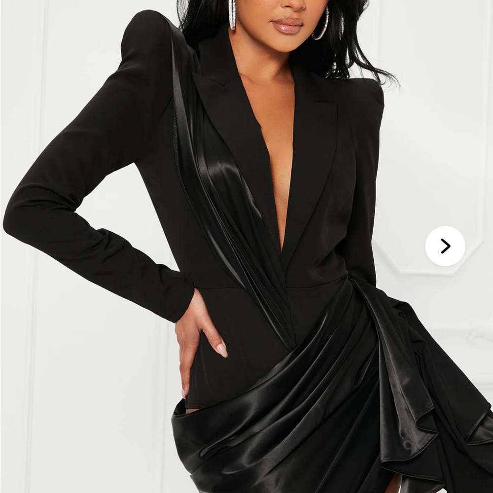 Fashion Nova Black Long Sleeve Dress